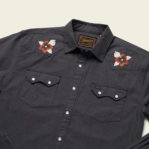 Howler Brothers Crosscut Deluxe Snapshirt / Desert Blossom Black